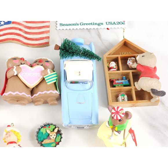 Hallmark Tree Christmas Ornament Lot x30 Figurine Holiday Decor Resin Pewter - Picture 15 of 16